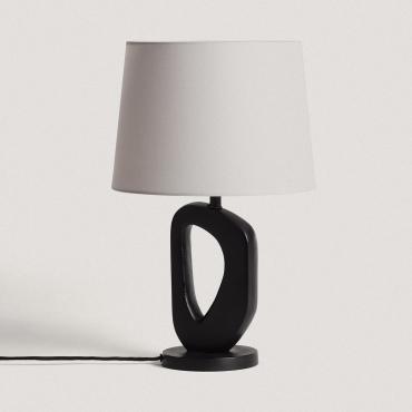Candeeiro de Mesa Madeira Cave ILUZZIA Preto
