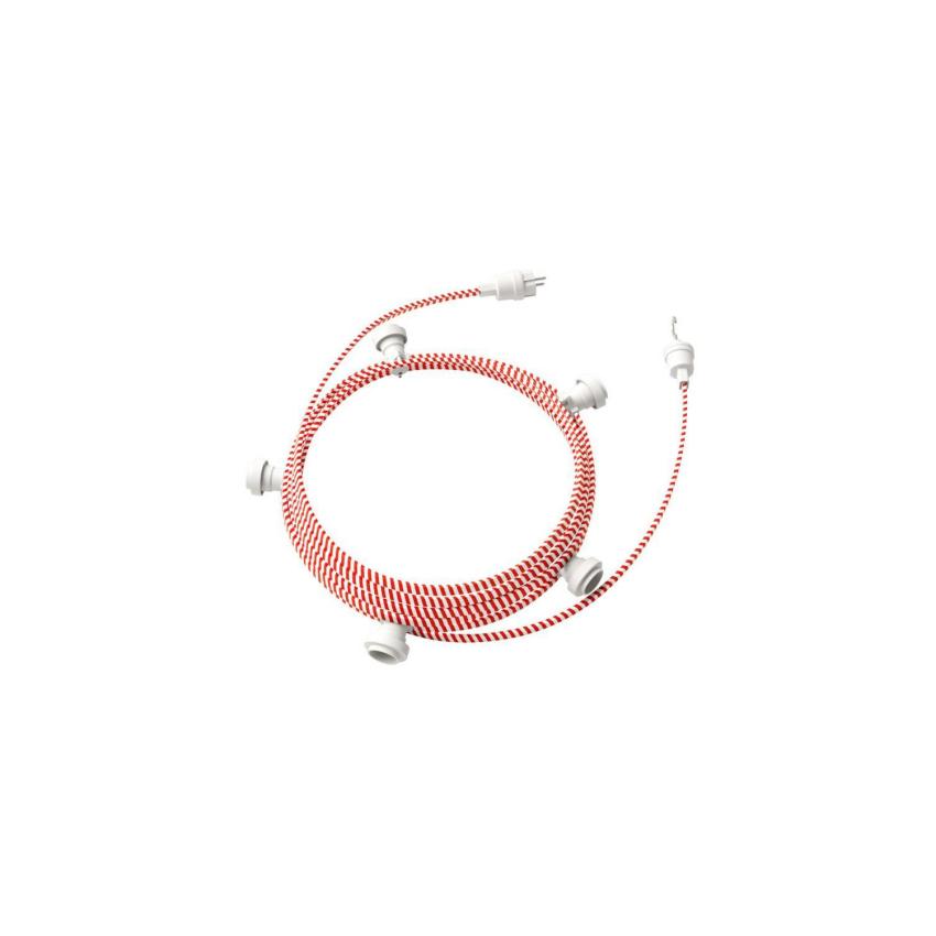 Grinalda Exterior Lumet System 7,5m com 5 Casquilhos E27 Branco Creative-Cables CATE27B075