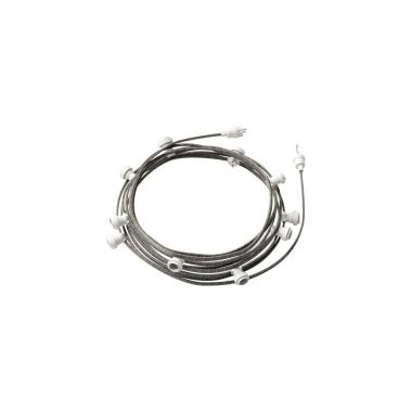 Guirnalda Exterior Lumet System 12.5m con 10 Portalámparas E27 Blanco Creative-Cables CATE27B125