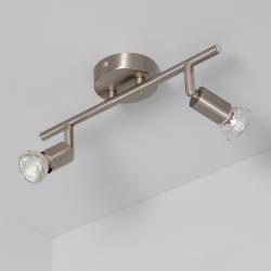 Product Lámpara de Techo Orientable Aluminio Oasis 2 Focos Plata