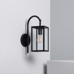 Product Lámpara de Pared Exterior de Aluminio y Cristal Brazo Superior Atrium Negro