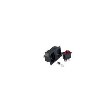 Enchufe con Interruptor 15A IEC320 C14