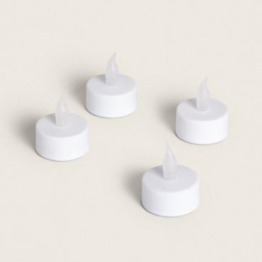 Pack 4 Velas LED Mini con Bateria Heviz Branco
