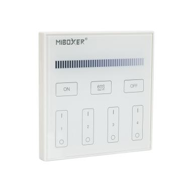 Mando RF 220-240V AC de Pared para Regulador LED Monocolor 4 Zonas RF MiBoxer T1