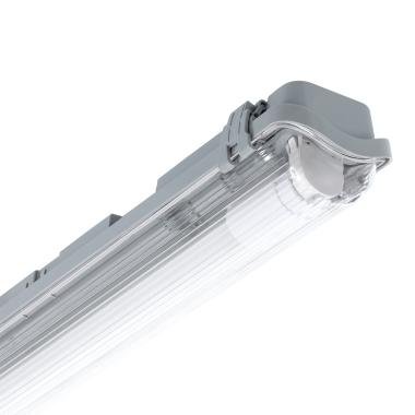 Produto de Armadura Hermética Slim para um Tubo LED 120 cm IP65 Conexão Uni-Lateral