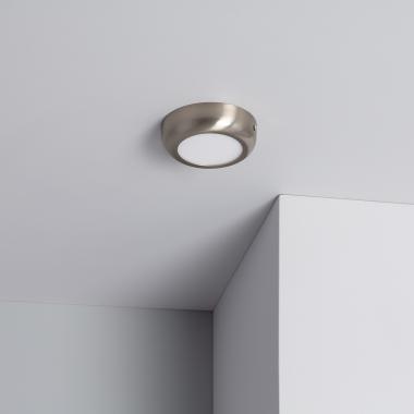 Plafón LED 6W Circular Metal Ø120 mm Design Silver