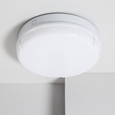 Plafón LED 24W Circular para Exterior  Ø285 mm IP65 con Luz de Emergencia No Permanente Hublot Transparente