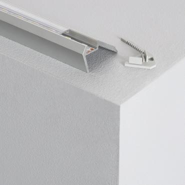 Perfil de Alumínio para Escada 1m Fita LED Até 12mm Tampa transparente