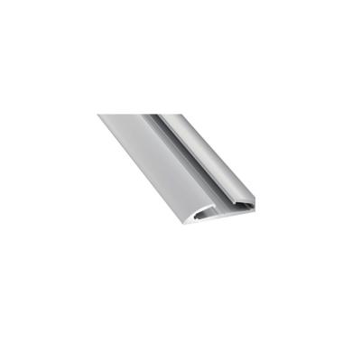 Perfil de Alumínio de Superfície Semicircular 2 m Cinza para Dupla Fita LED Até 12mm