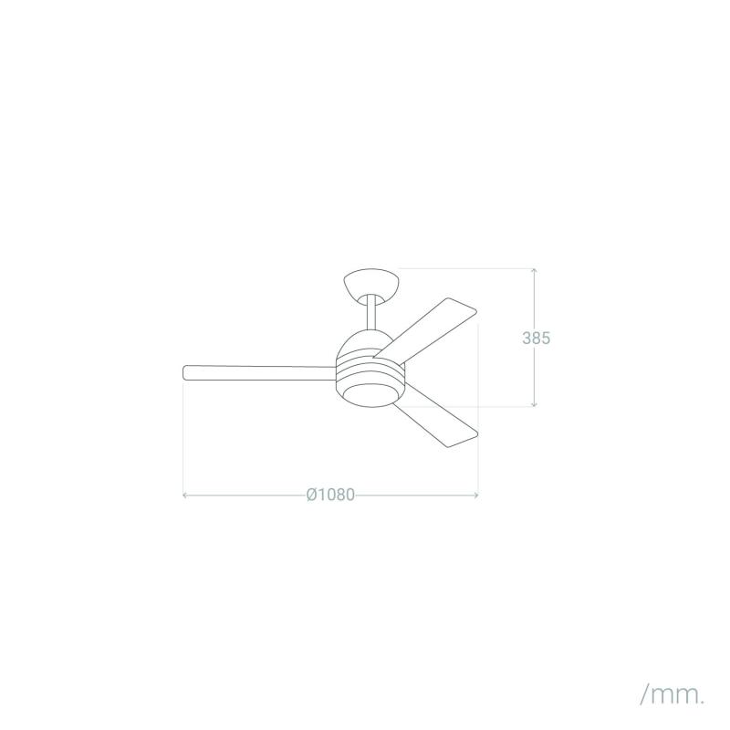 Producto de Ventilador de Techo Silencioso Kai Blanco 108cm Motor DC LEDS-C4 30-7999-14-F9