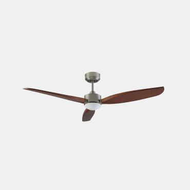 Ventoinha de Teto Silenciosa Embat Niquel Madeira 132.7cm Motor DC LEDS-C4 30-8000-81-F9 Prata