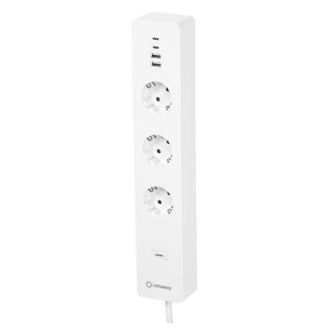 Base Múltipla 3 Tomadas Tipo F Schuko + 2 USB Smart WiFi LEDVANCE 4058075594784 Branco