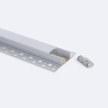 Perfil de Alumínio Integração em Gesso/Pladur para Fita LED até 20 mm 2 m
