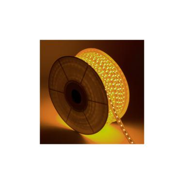 Rolo de Fita LED Regulável 220V AC 60 LED/m 50m Laranja IP65 Largura 14mm Corte a cada 100cm