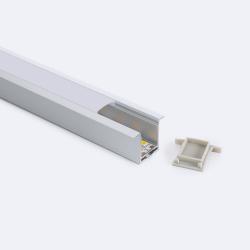 Product Perfil Alumínio Encastrável 2m com Cobertura Contínua para Fitas LED até 19 mm