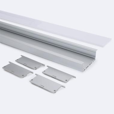 Produto de Perfil de Alumínio Encastrável de Grande Tamanho 2m para Fitas LED até 60 mm