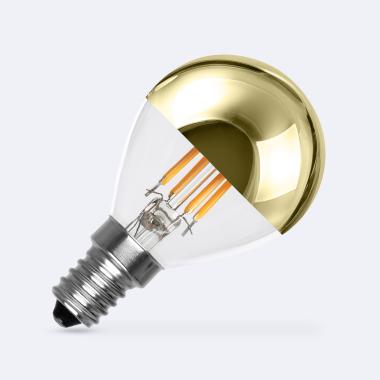 Bombilla Filamento LED E14 4W 400 lm G45 Gold Reflect