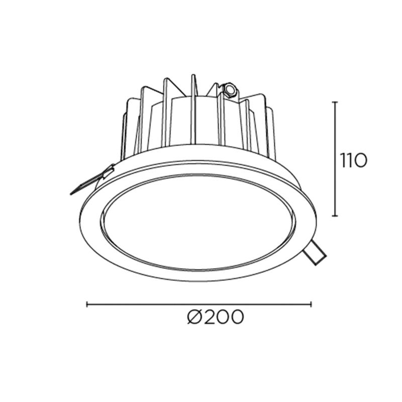 Producto de Downlight LED 18W Dako Ajustable IP65 LEDS-C4 15-E105-05-CL