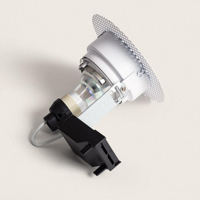 Producto de Aro Downlight Integración Escayola/Pladur Circular para Bombilla LED GU10 Corte Ø 80 mm Trimless