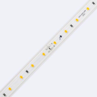 Produto de Fita LED 220V SMD2835 60LED/m Branco Super Quente IP65 Largura 12mm Corte 100cm